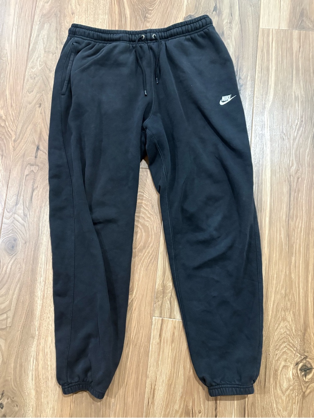Nike Black Men's Sweatpants with White Swoosh